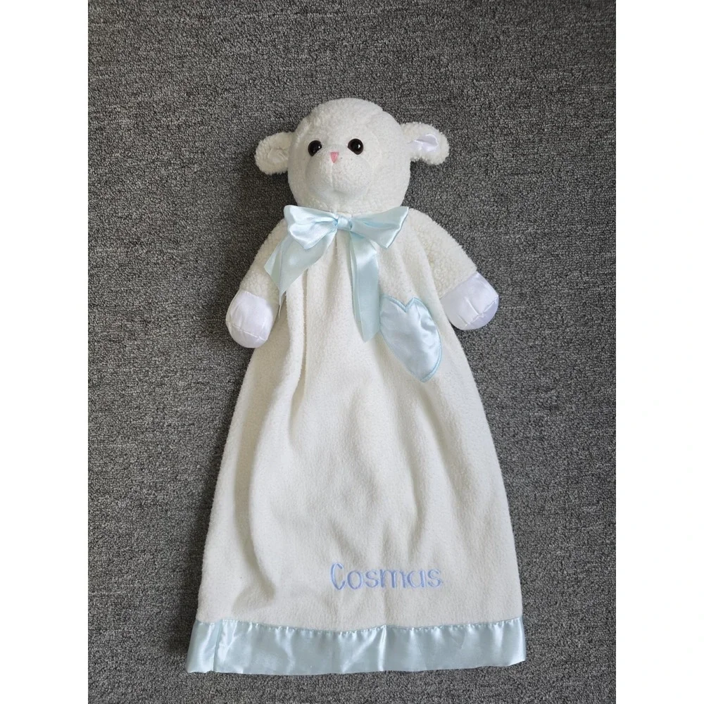 Komet Creations Lovie Babies Security Blanket Lovey Bear Embroidered Cosmas